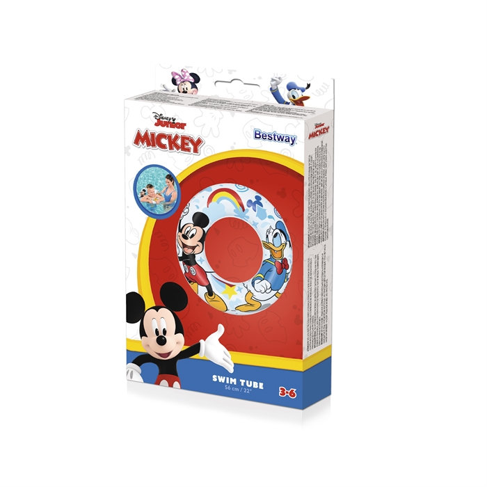 FLOTADOR INFLABLE REDONDO 22" DISEÑO MICKEY MOUSE BESTWAY 91004