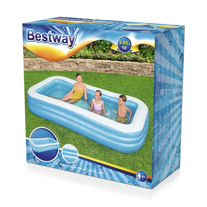 PISCINA INFLABLE DE VINIL 120"X72"X22" BESTWAY 54009 