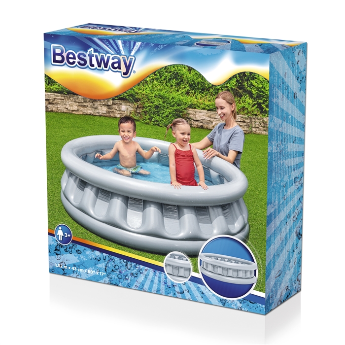 PISCINA INFLABLE DE VINIL 60"X17" DISEÑO NAVE ESPACIAL BESTWAY 51080 