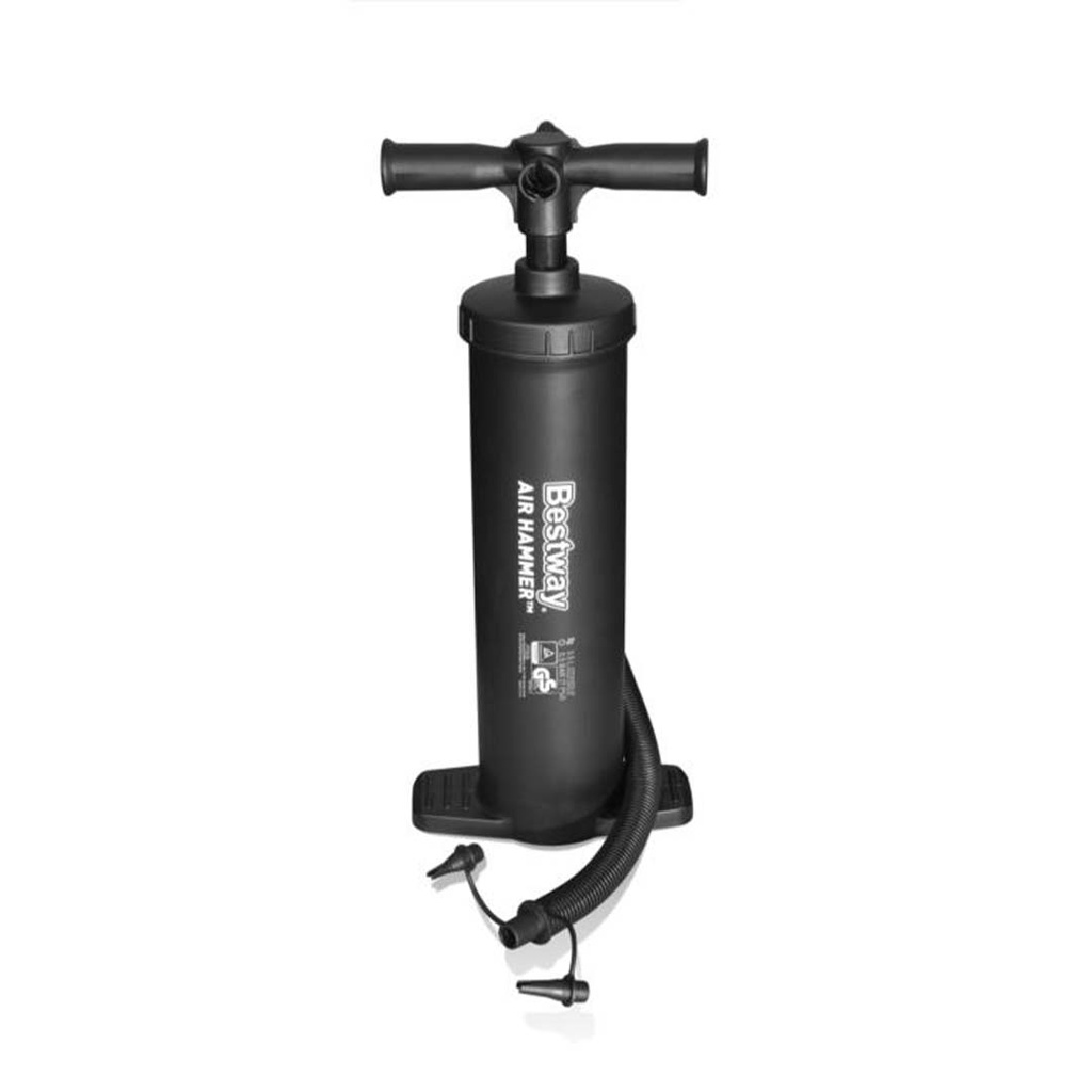 BOMBA PARA INFLAR MANUAL BOQUILLAS MULTIPLES 19" BESTWAY 62030 NEGRA 