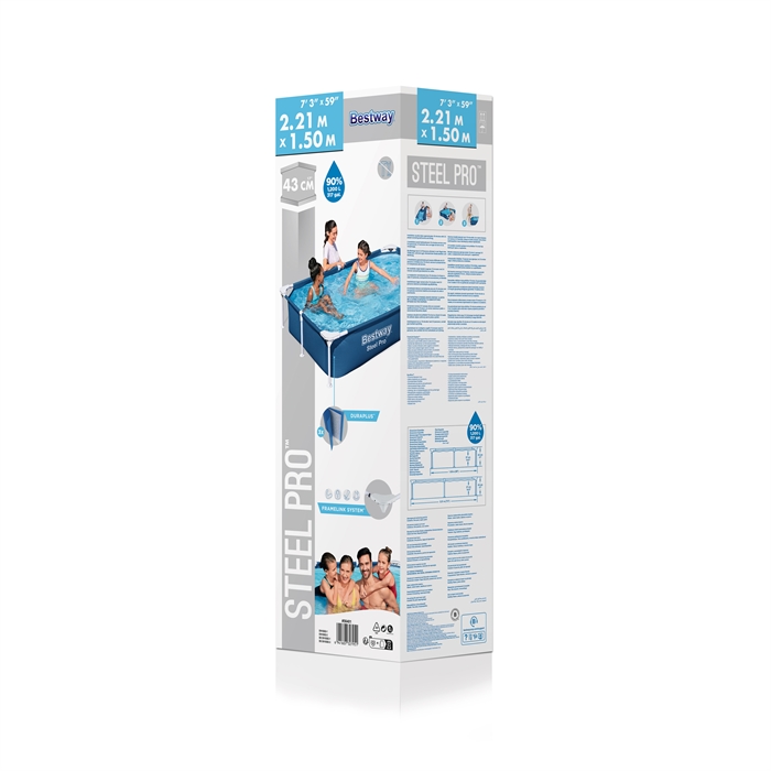 PISCINA DE PARED RIGIDA DURAPLUS 87"X59"X17" BESTWAY 56401