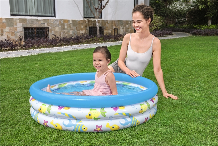 PISCINA INFLABLE DE VINIL 40"X10" DISEÑO PECES BESTWAY 51008 
