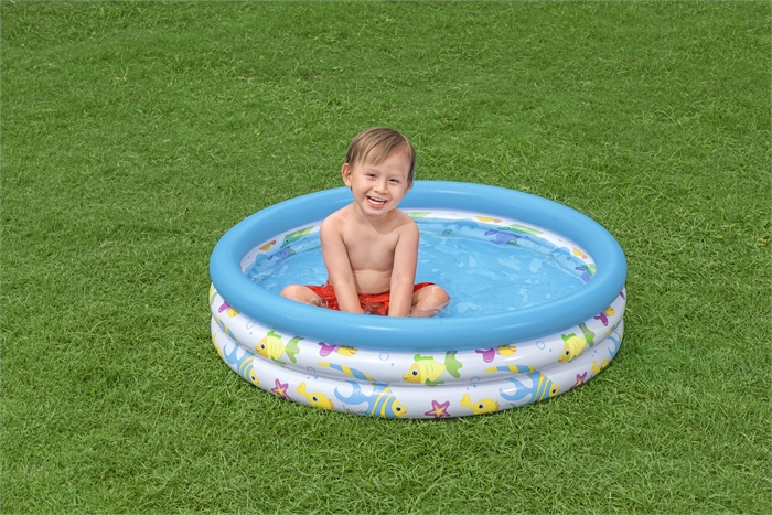 PISCINA INFLABLE DE VINIL 40"X10" DISEÑO PECES BESTWAY 51008 