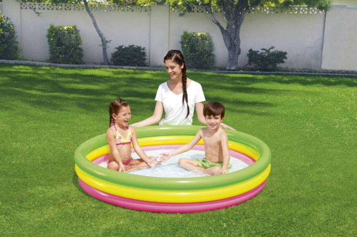 PISCINA INFLABLE DE VINIL 60"X12" BESTWAY 51103 VARIOS COLORES 