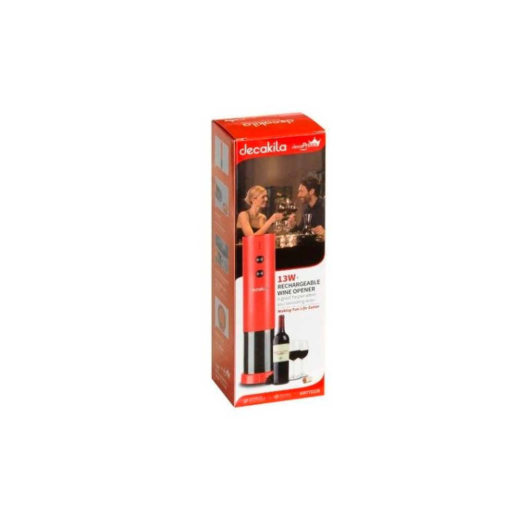 SACACORCHOS ELECTRICO RECARGABLE DECAKILA KMTT022B ROJO