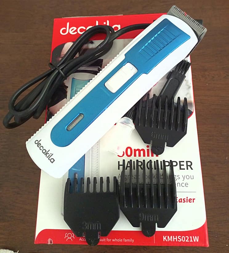 MAQUINA DE CORTAR CABELLO ELECTRICA DECAKILA KMHS018B BRONCE AZUL Y BLANCO