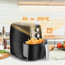 FREIDORA DE AIRE ANTIADHERENTE 4.5 LITROS DECAKILA KUEC038B NEGRO