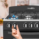 ESTUFA DE GAS 6 QUEMADORES 30" DECAKILA KUGS004B NEGRO