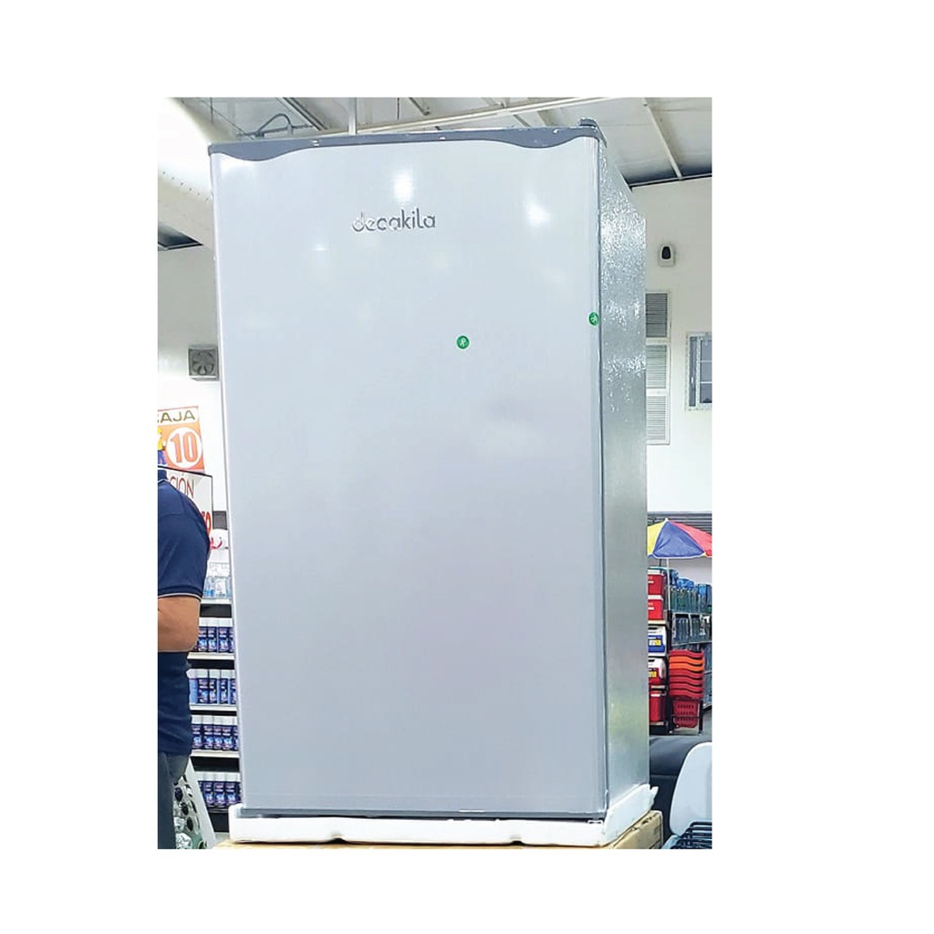 REFRIGERADORA 1 PUERTA DECAKILA KUFG002W PLATEADO