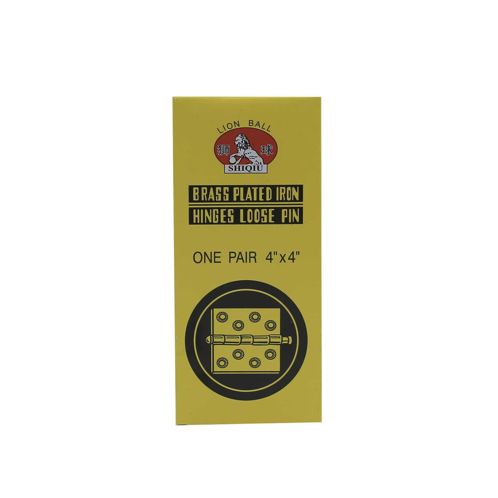 Bisagra china 4"x4" con tornillo 6083-a dorada