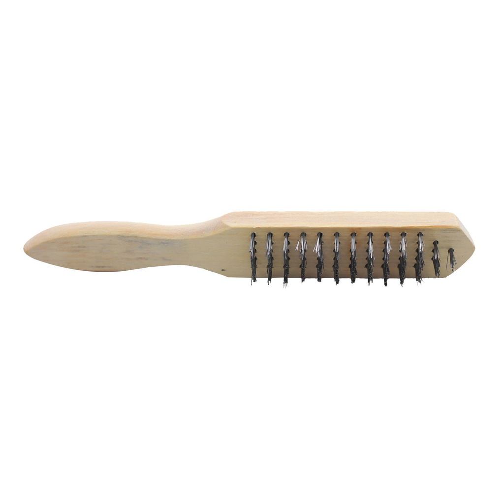 Cepillo alambre de 5 lineas mango de madera 105