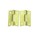 Bisagra china pesada 2"x1.5" con tornillos dorado