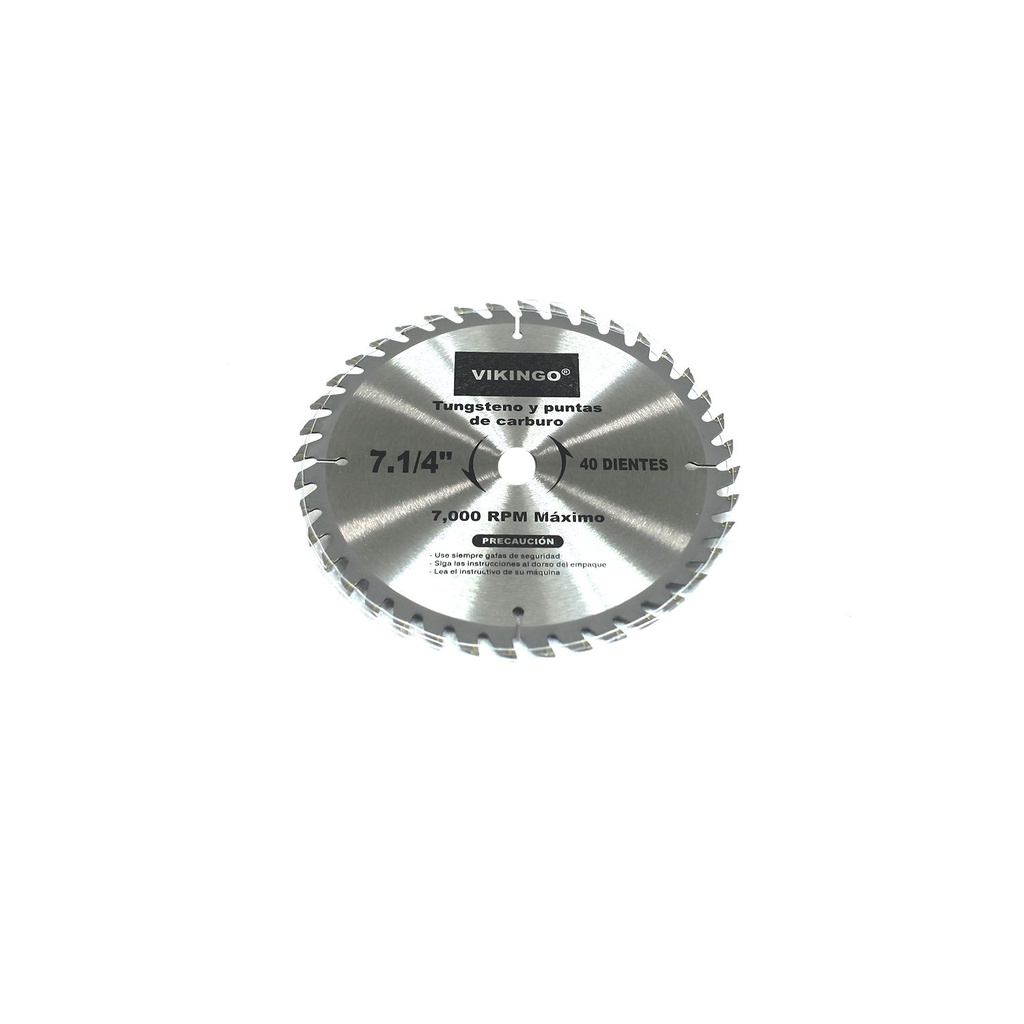 Disco para sierra circular 7.1/4" 40 dientes v csb714-40