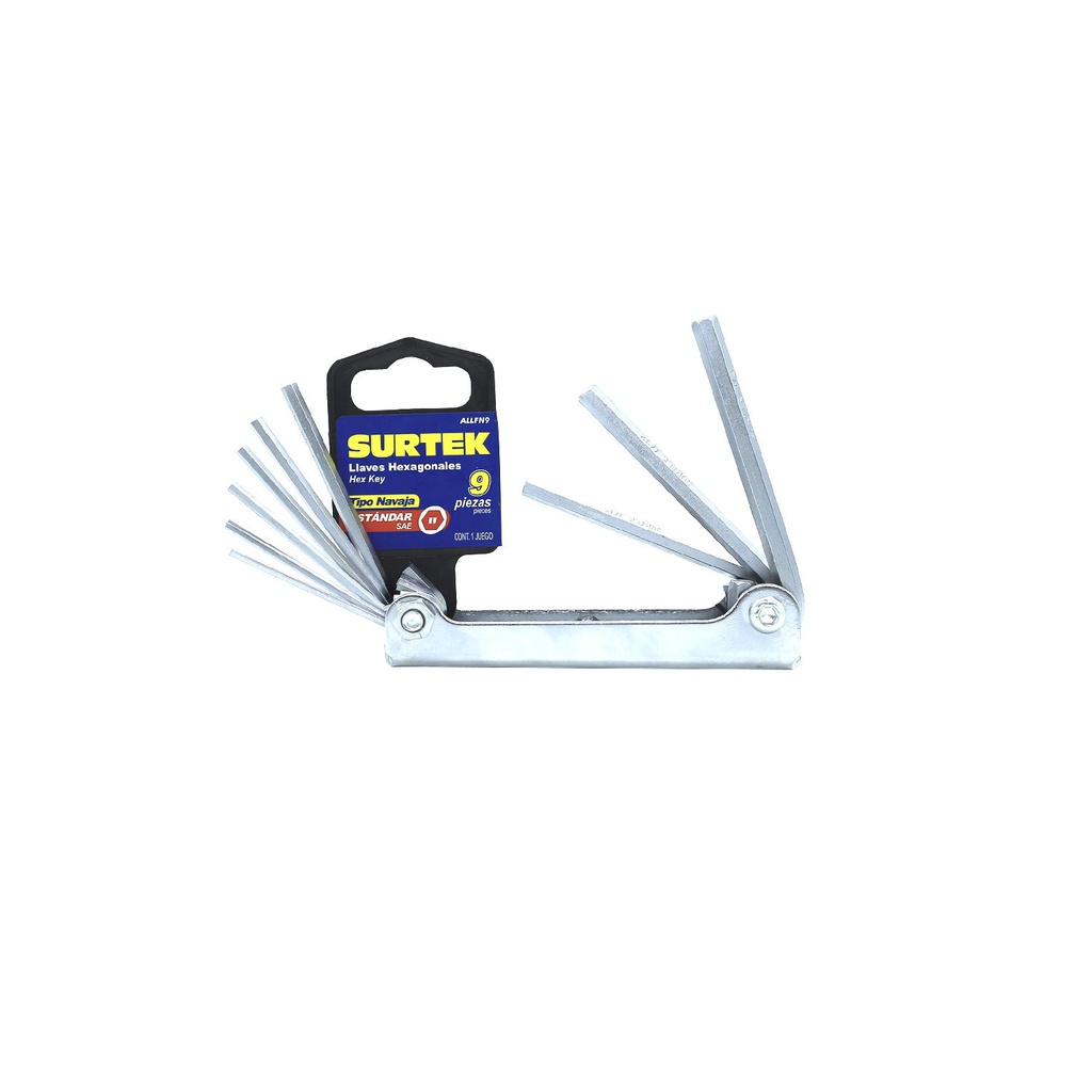 Llaves allen. 9pc 5/64-1/4" surtek allfn9