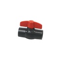 Valvula balin 1/2" pvc sin rosca perilla roja ld-828 gris
