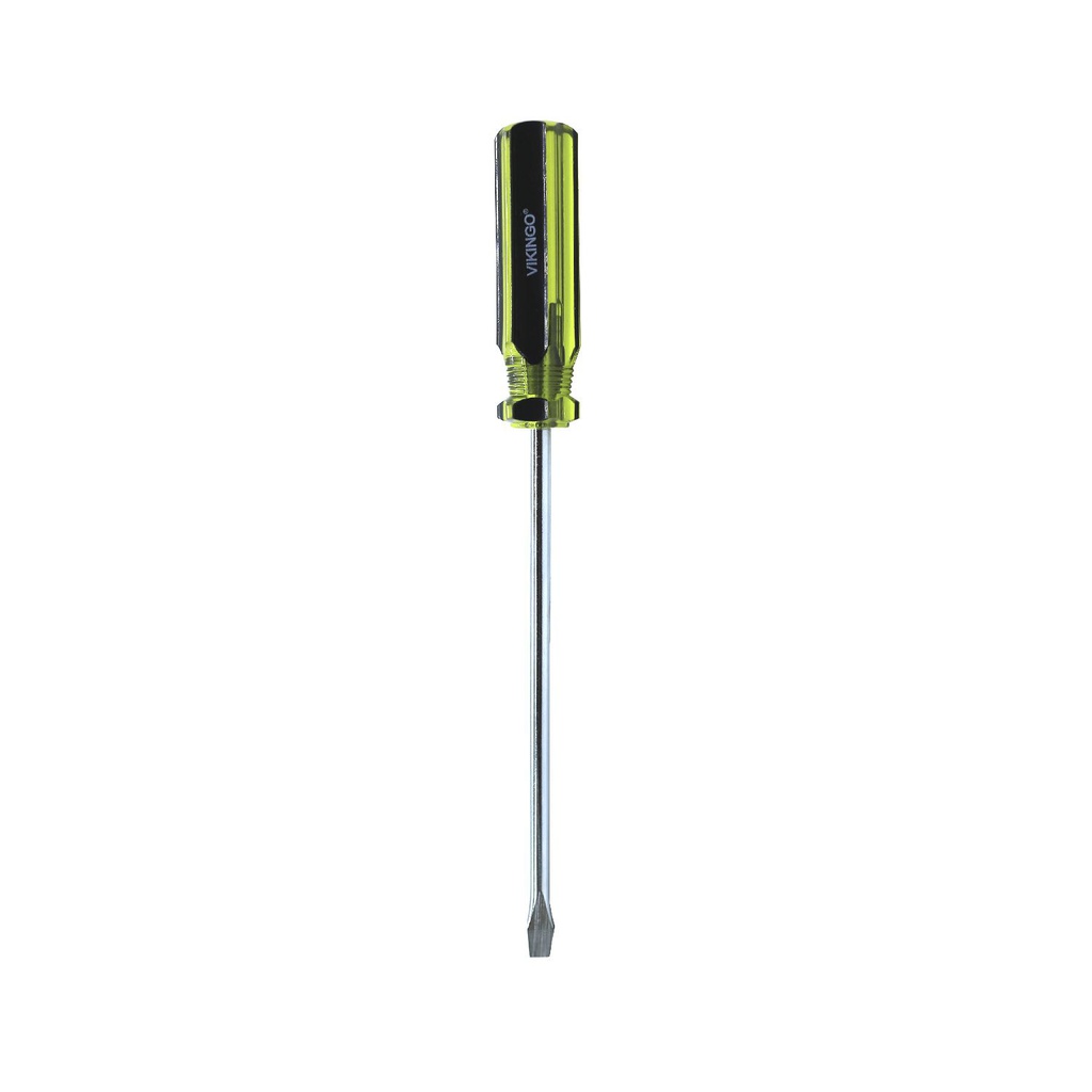 Desarmador plano 1/4x6" vikingo 8/400245 negro/amarillo