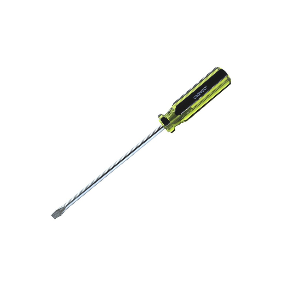 Desarmador plano 1/4x6" vikingo 8/400245 negro/amarillo