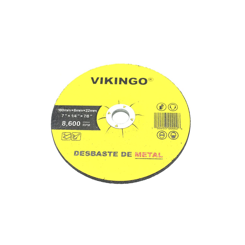 Disco desbastar metal 7x1/4x7/8" vikingo 8/gd-m7