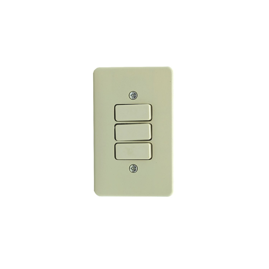 Switch triple empotrable 10a concor f1300 crema