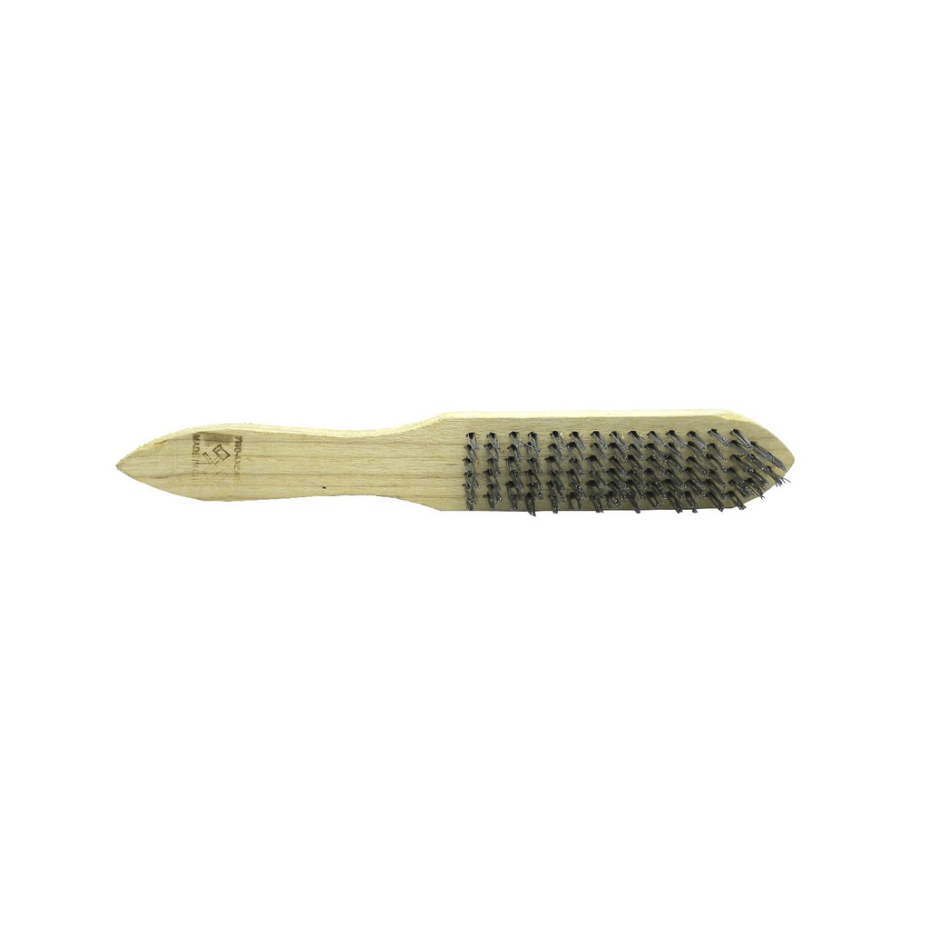 Cepillo alambre 6 línea chino mango de madera