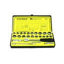 Cubos 26pc estuche metal vikingo 8/s&msw