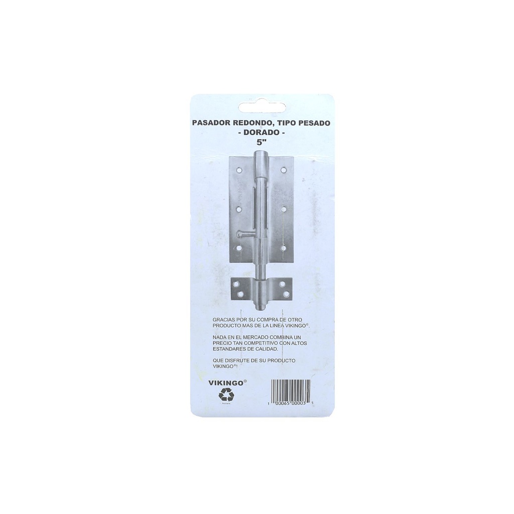 Pasador porta candado 5" vikingo tw125z dorado