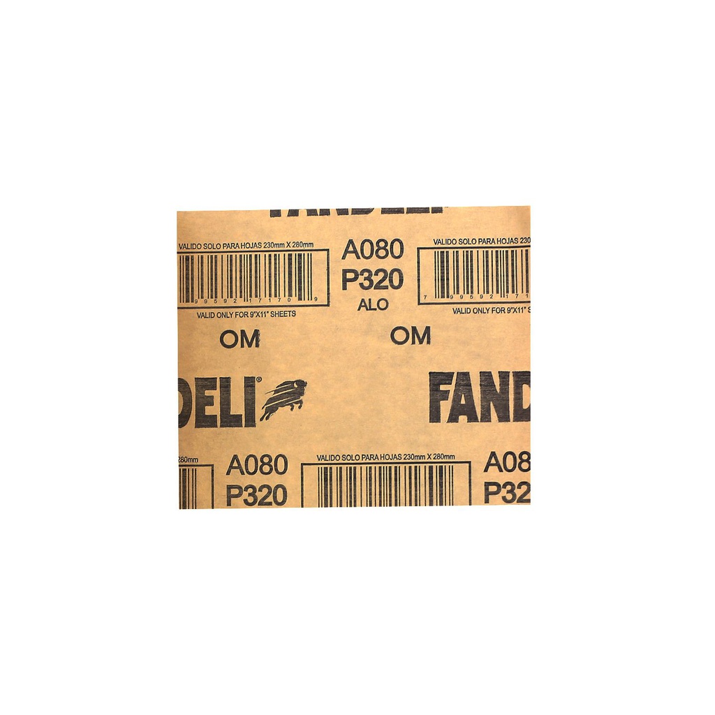Lija para madera a080 320p fandeli 17170