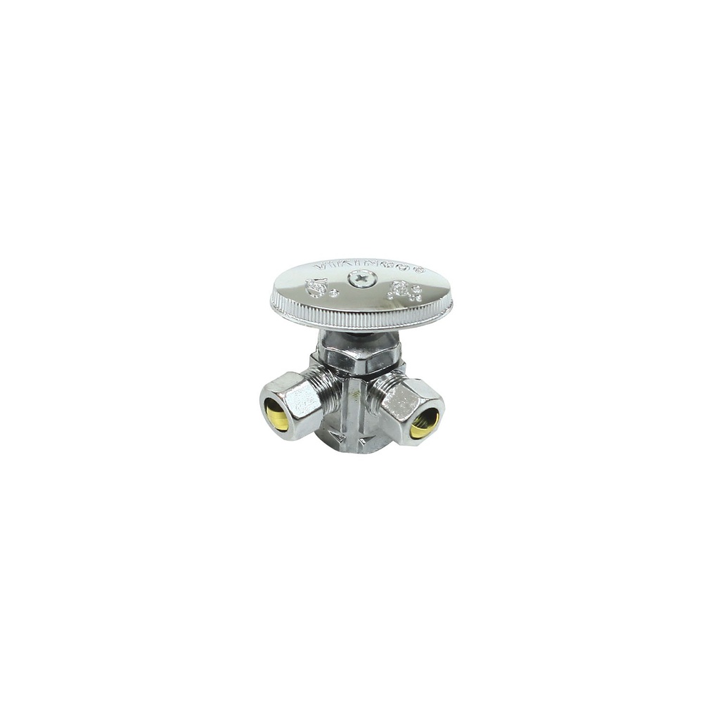 Valvula angulo 1/2x3/8x3/8" doble 8/av-dual