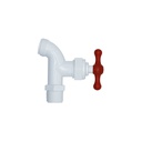 Llave pila 3/4" pvc perilla roja ld-897a