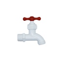 Llave pila 3/4" pvc perilla roja ld-897a