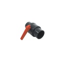 Valvula balin 4" pvc sin rosca perilla larga ld-828s