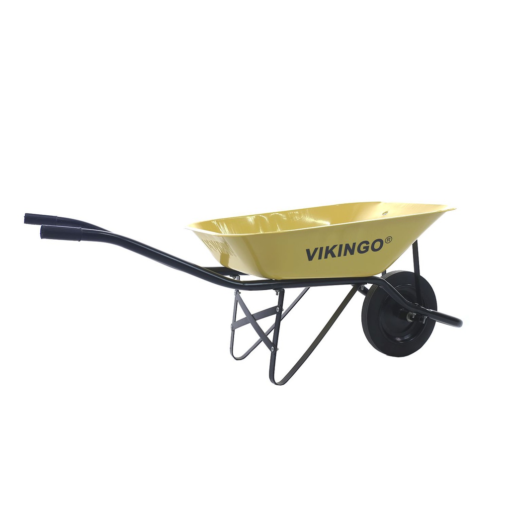 Carreta construcción 5cf llanta solida vikingo amarillo armada