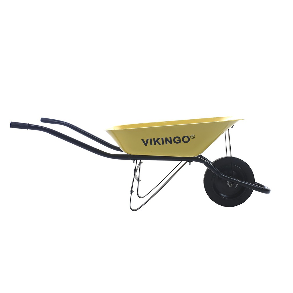 Carreta construcción 5cf llanta solida vikingo amarillo armada