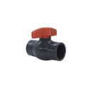 Valvula balin 1.1/4" pvc sin rosca perilla rosca ld828