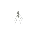 Bisagra induma 3.5"x3.5" 3pc con tornillo c14 niquelado