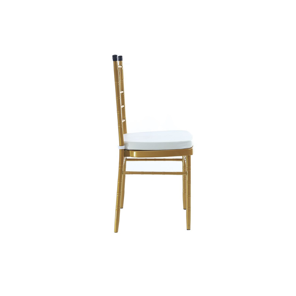 Silla metal con cojín 92x43x40cm tiffany dorado