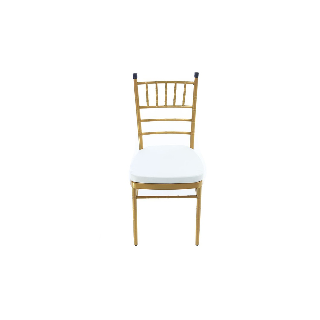 Silla metal con cojín 92x43x40cm tiffany dorado