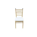 Silla metal con cojín 92x43x40cm tiffany dorado