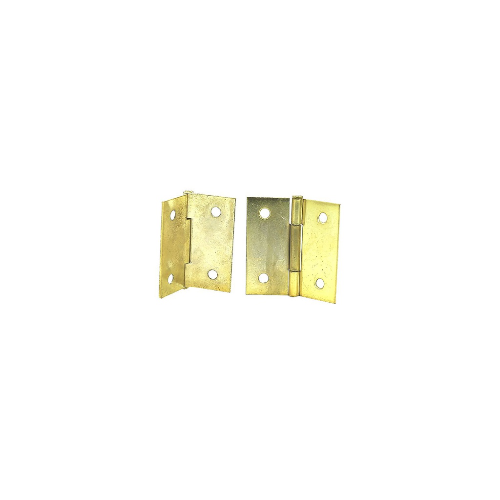 Bisagra china 2"x2"x1.20mm con tornillos dorado