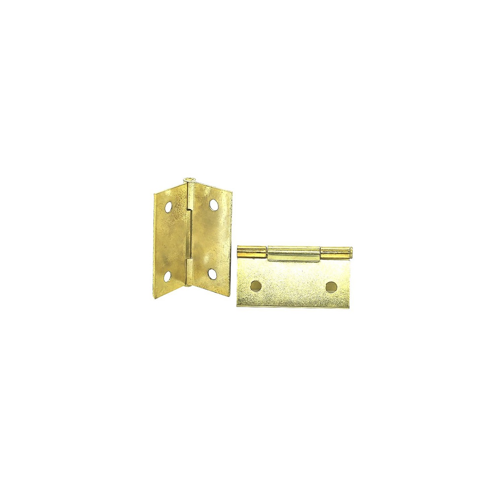 Bisagra china 2"x2"x1.20mm con tornillos dorado
