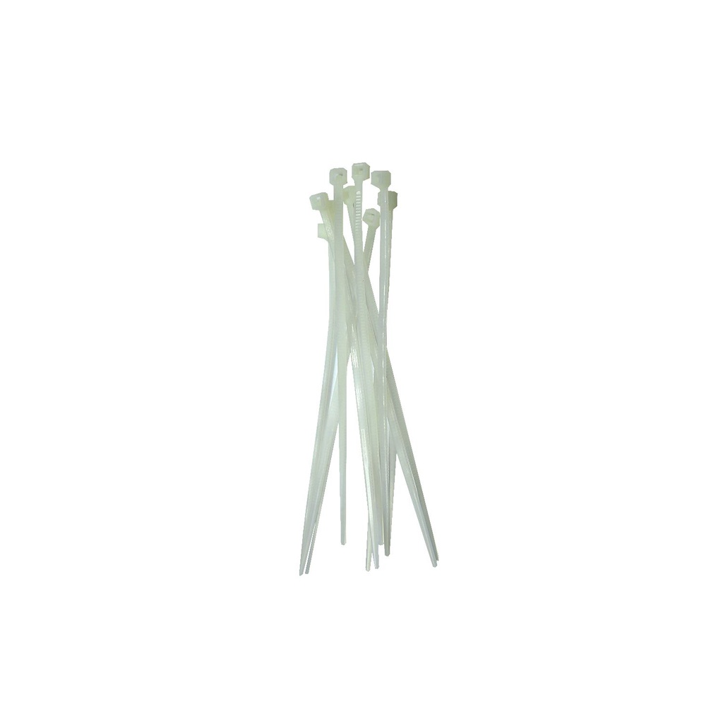Abrazadera plastica aj 4" 100pc blanca
