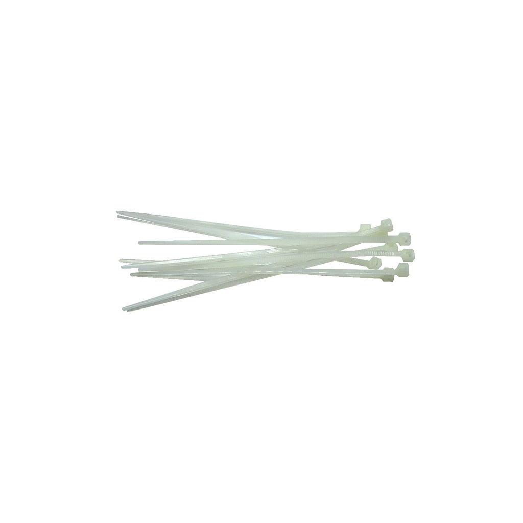 Abrazadera plastica aj 4" 100pc blanca