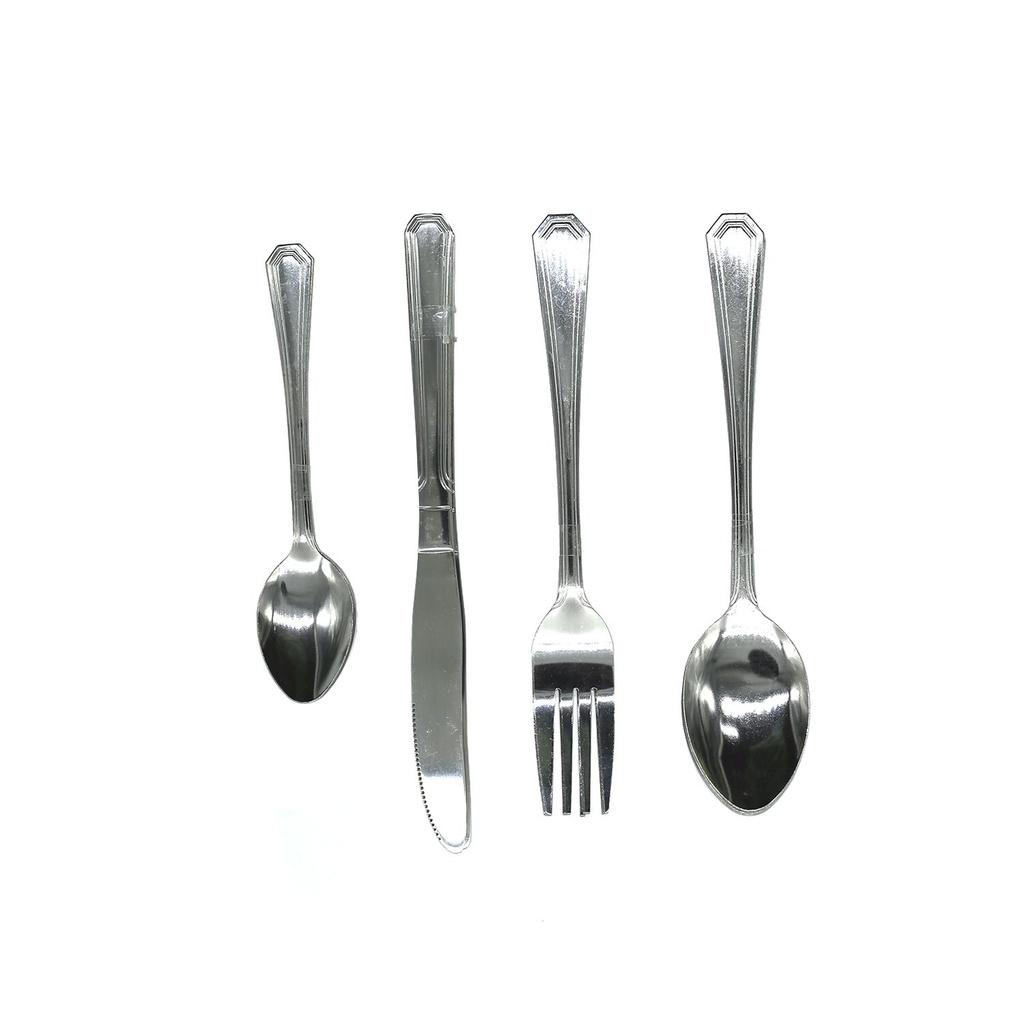 Cubiertos 16pc acero inoxidable lu04-16 blister