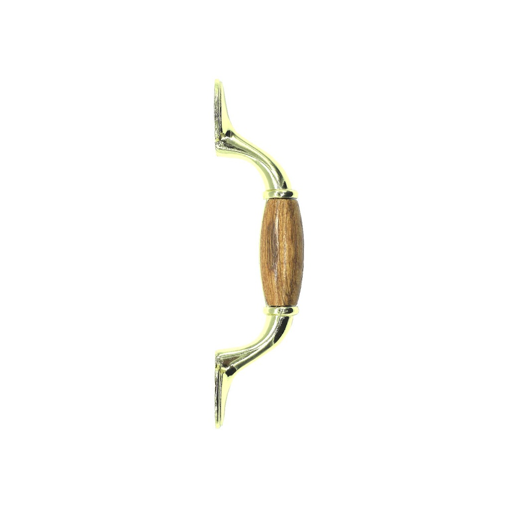 Llamador dorado 80mm con madera zw3315