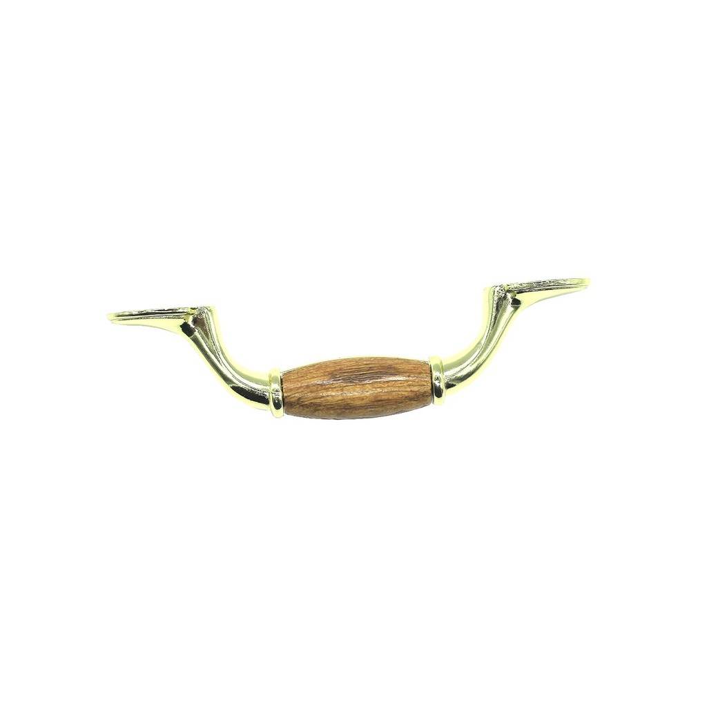 Llamador dorado 80mm con madera zw3315