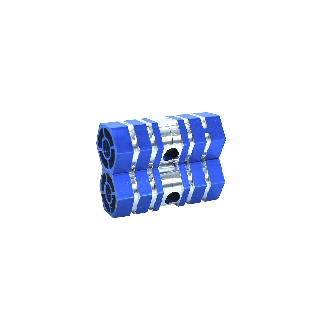 Soporte o estribo 3/8" 6lin kwb-04 cromo pulido/azul