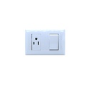 Switch sencillo con toma empotrable 15a eagle 1006w