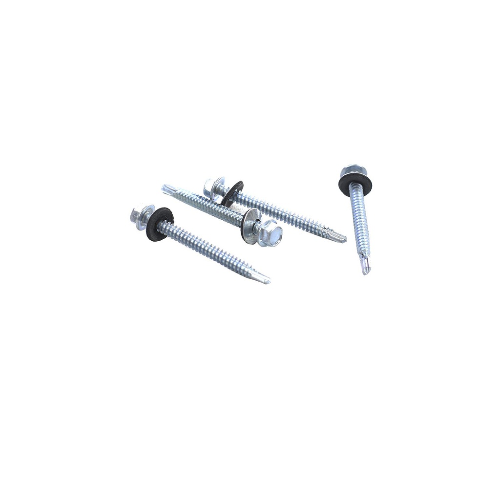 Tornillo para techar de compresion punta broca 1/4x2.1/2x3/8"