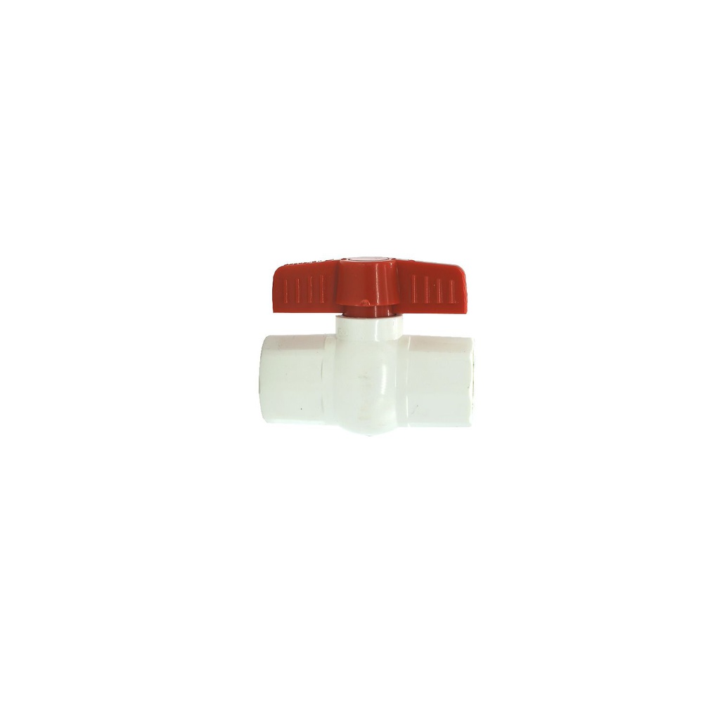 Valvula balin 3/4" pvc sin rosca para l gris/blanco