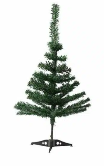 Arbol De Navidad 4' 186T/2" Economico Base Plastico Verde